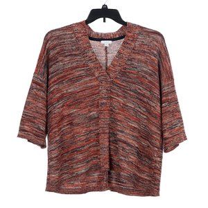 PureJill Boxy Oversized Cotton Blend V Neck Sweater Top Size XS Petite